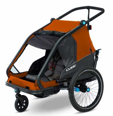 CUBE Kinder Fahrradanhänger Double CMPT X 