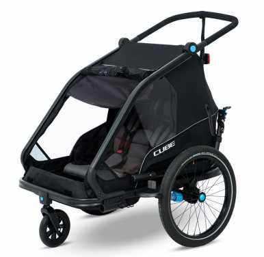 CUBE Kinder Fahrradanhänger Double CMPT 